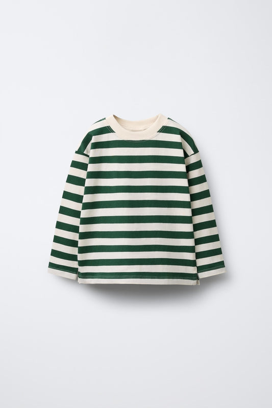 STRIPED PRINT T-SHIRT