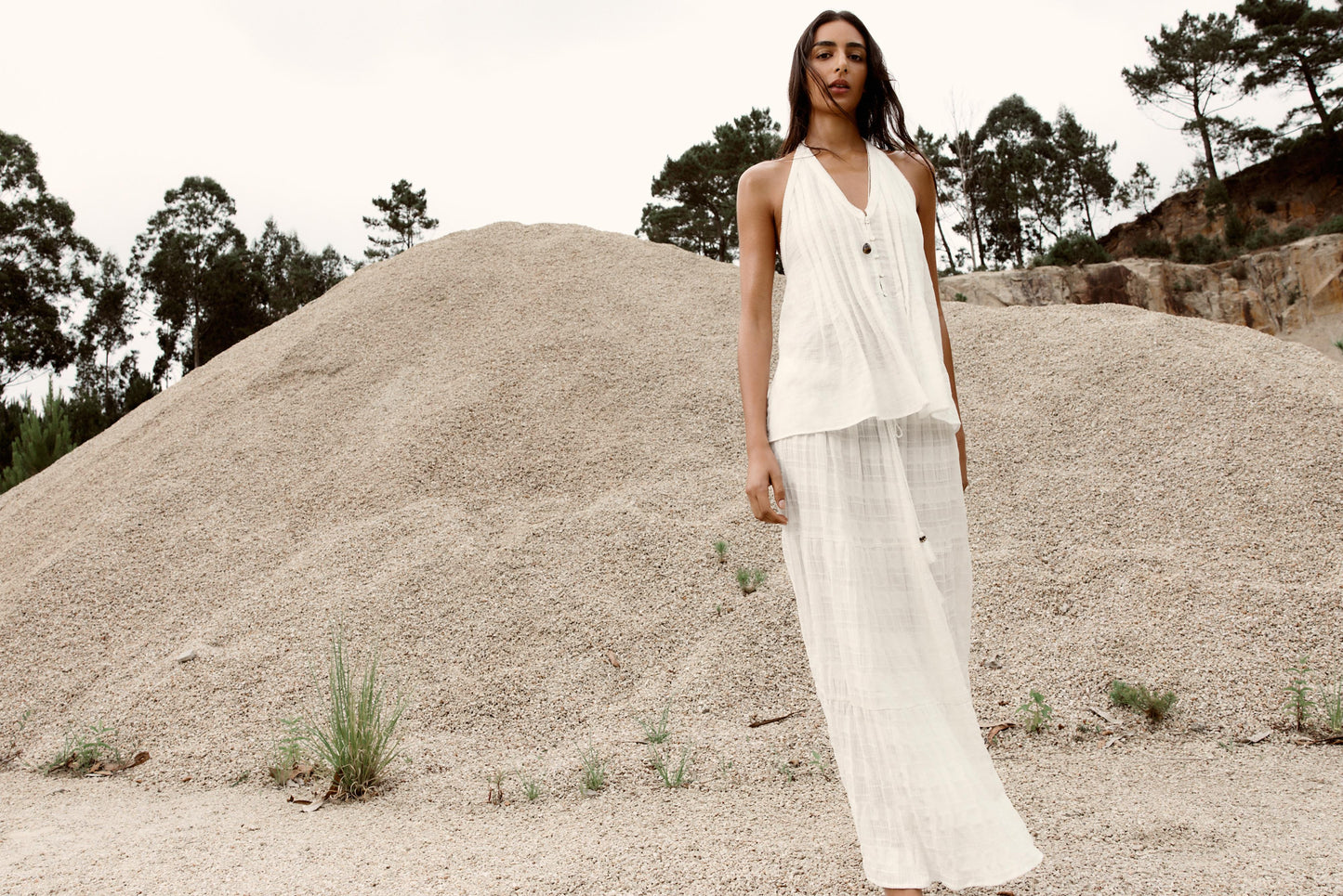 RUSTIC TIERED SKIRT