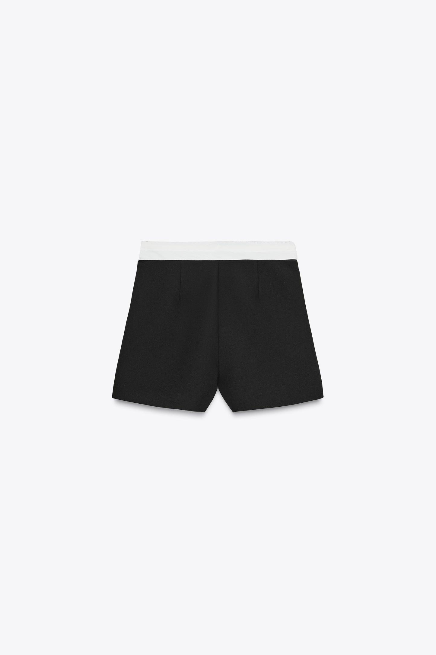 CONTRAST WAISTBAND WRAP SPLIT SKIRT