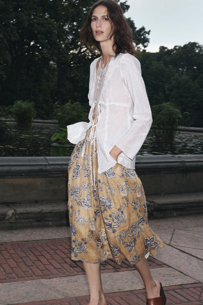 ZW COLLECTION RAMIE FLORAL PRINT SKIRT