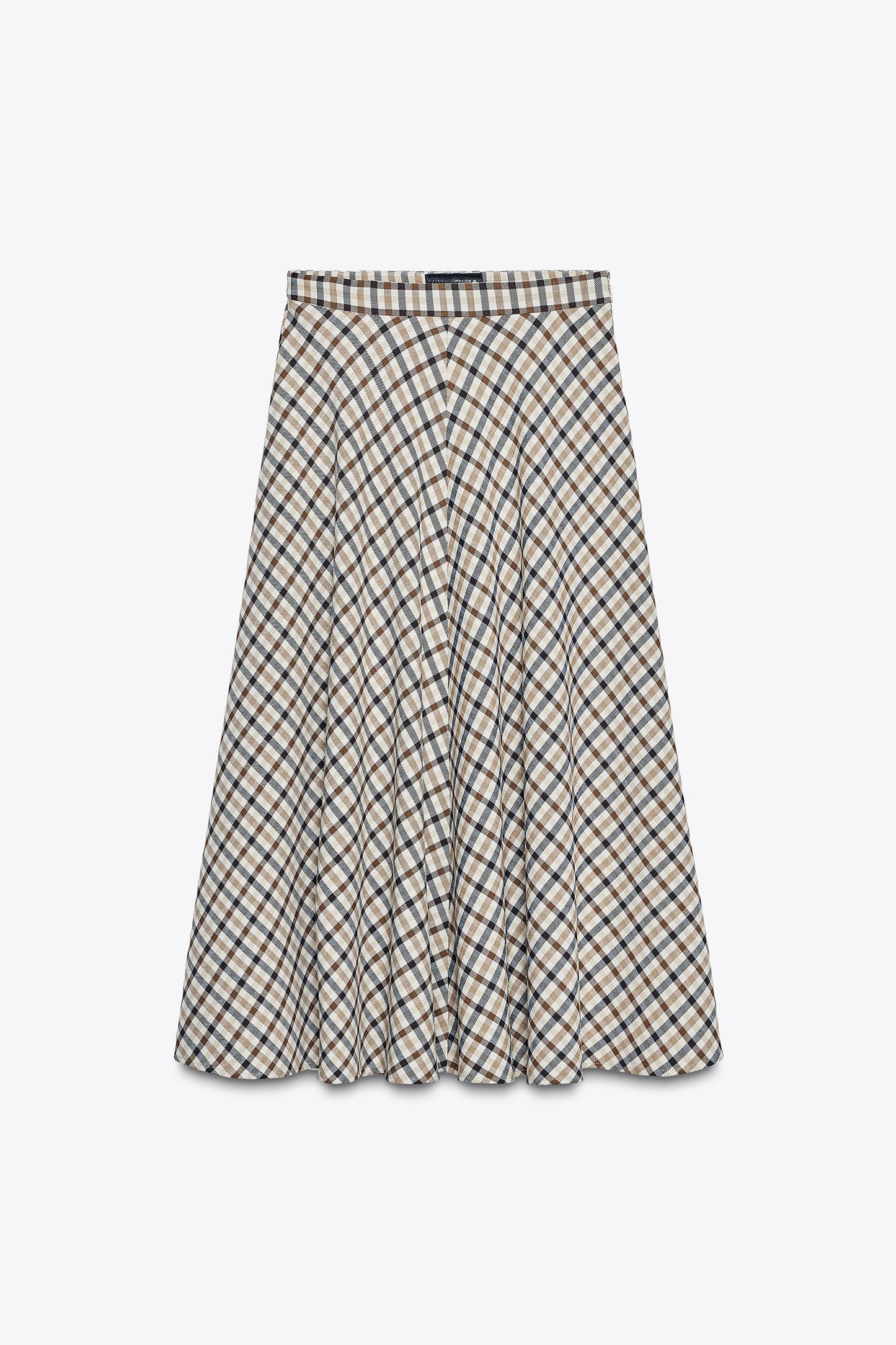 PLAID CAPE SKIRT ZW COLLECTION
