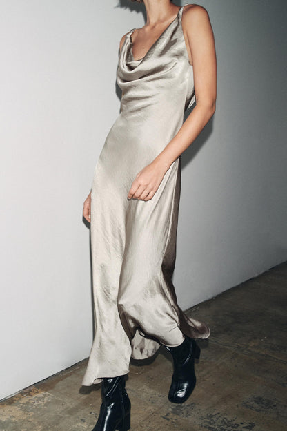 ZW COLLECTION SATIN LONG DRESS