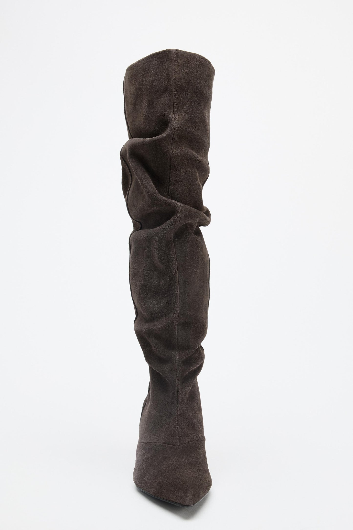 SUEDE KITTEN HEEL BOOT