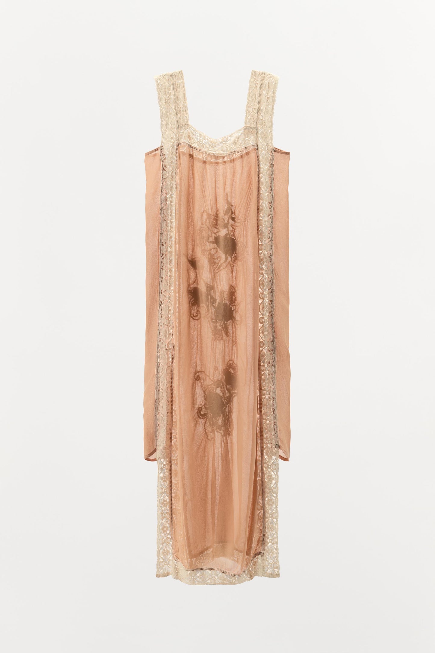 TEXTURED EMBROIDERED LACE DRESS