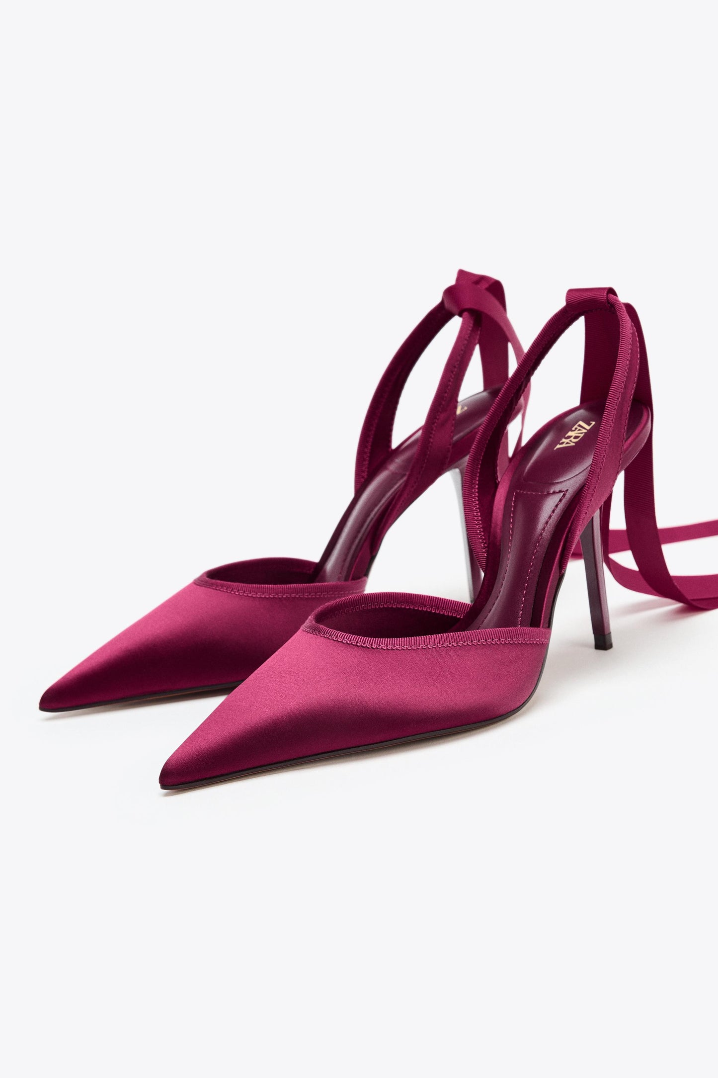 SLINGBACK ANKLE STRAP HEELS