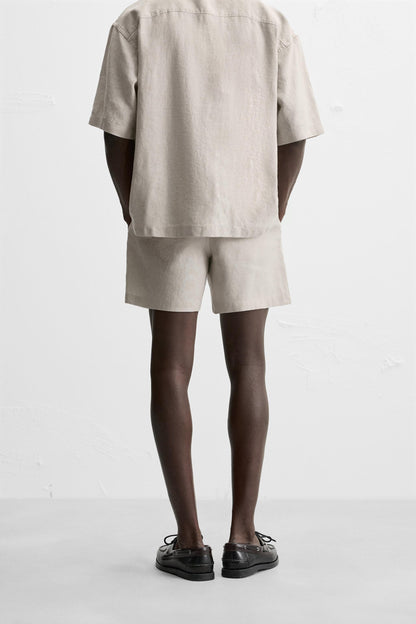 100% LINEN SHORTS