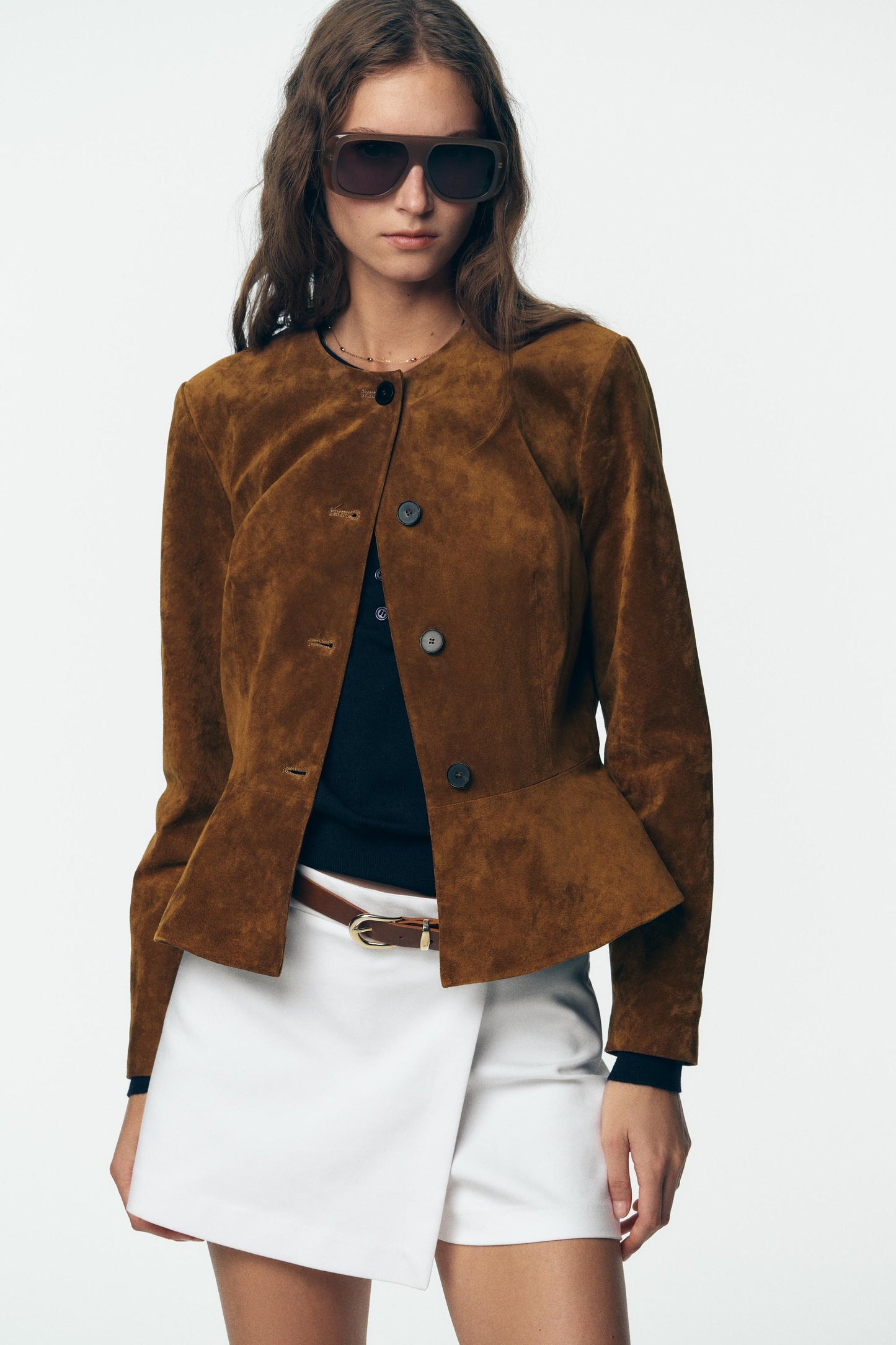 BELTED WRAP SKORT