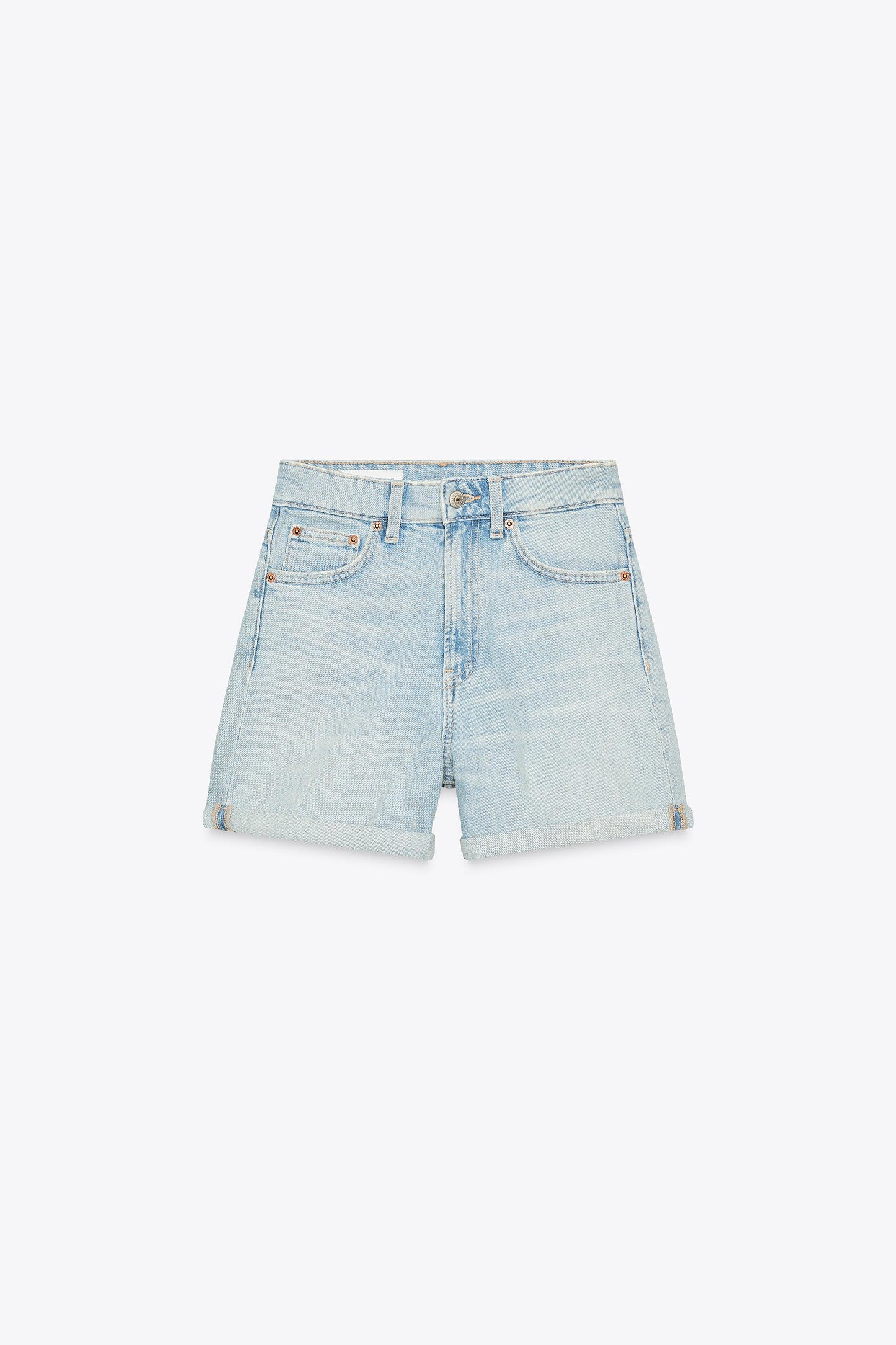HIGH WAIST TRF MOM FIT SHORTS
