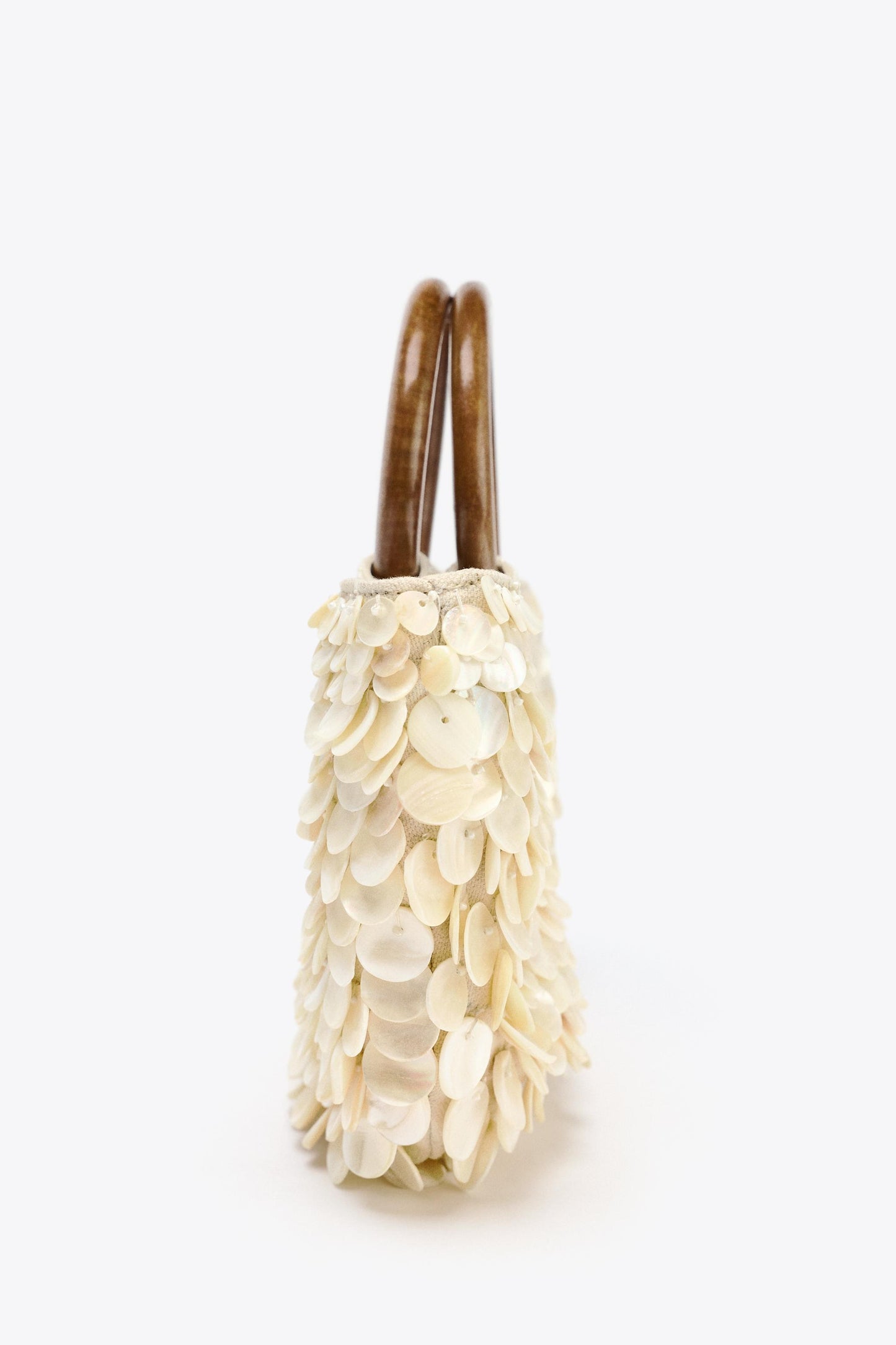 FAUX MOTHER-OF-PEARL APPLIQUÉ BAG