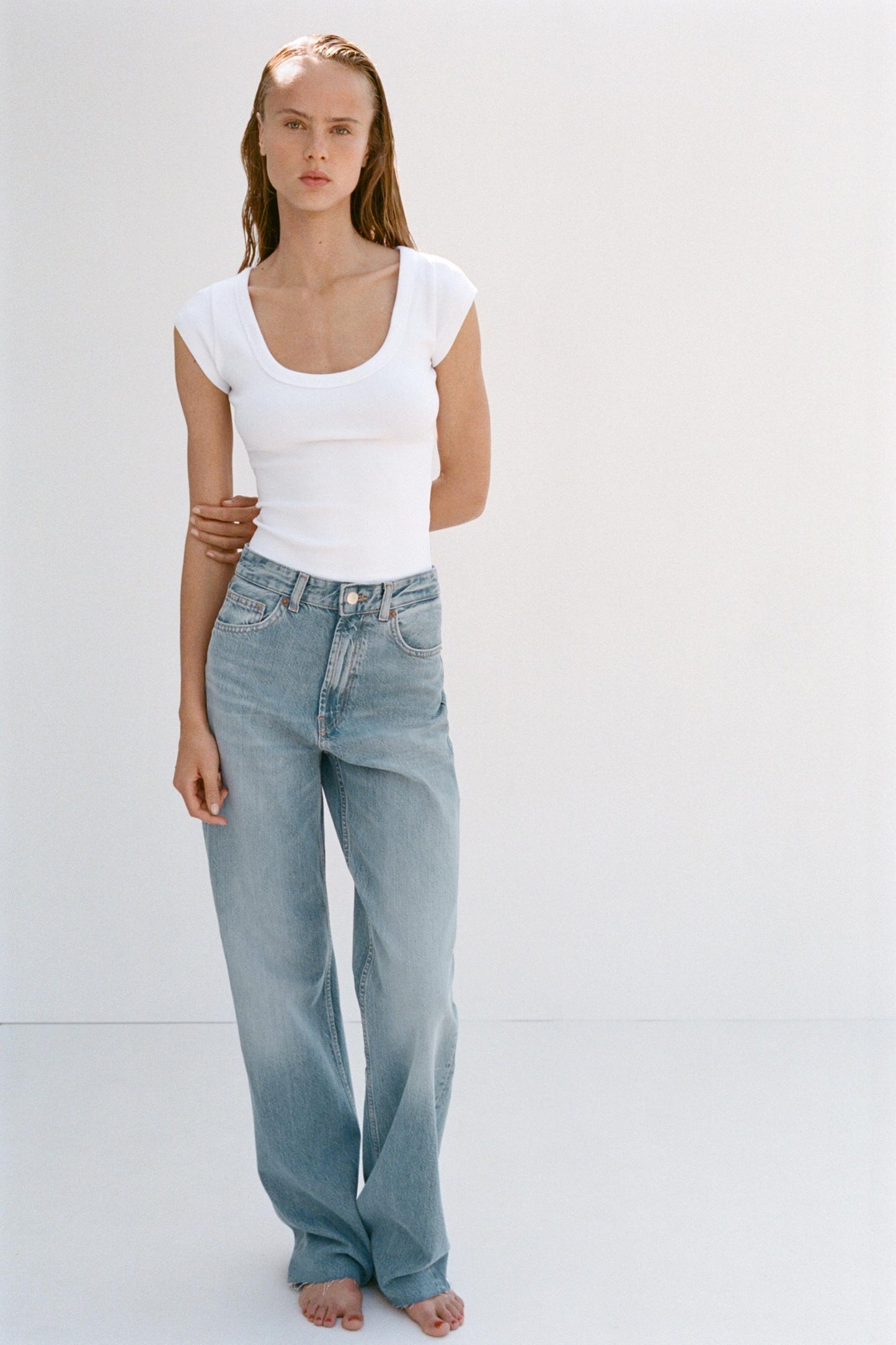 TRF HIGH RISE WIDE LEG JEANS