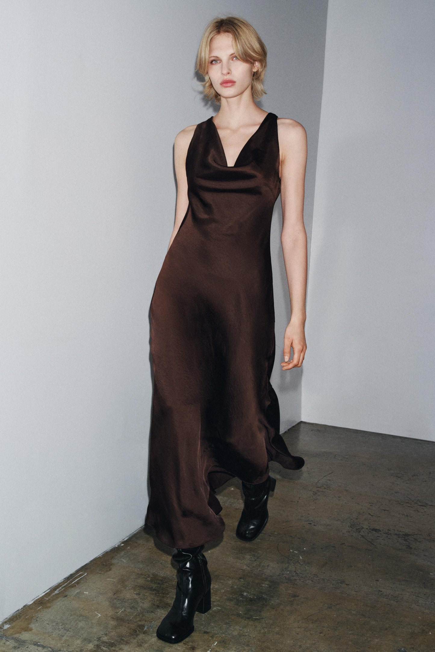ZW COLLECTION SATIN LONG DRESS