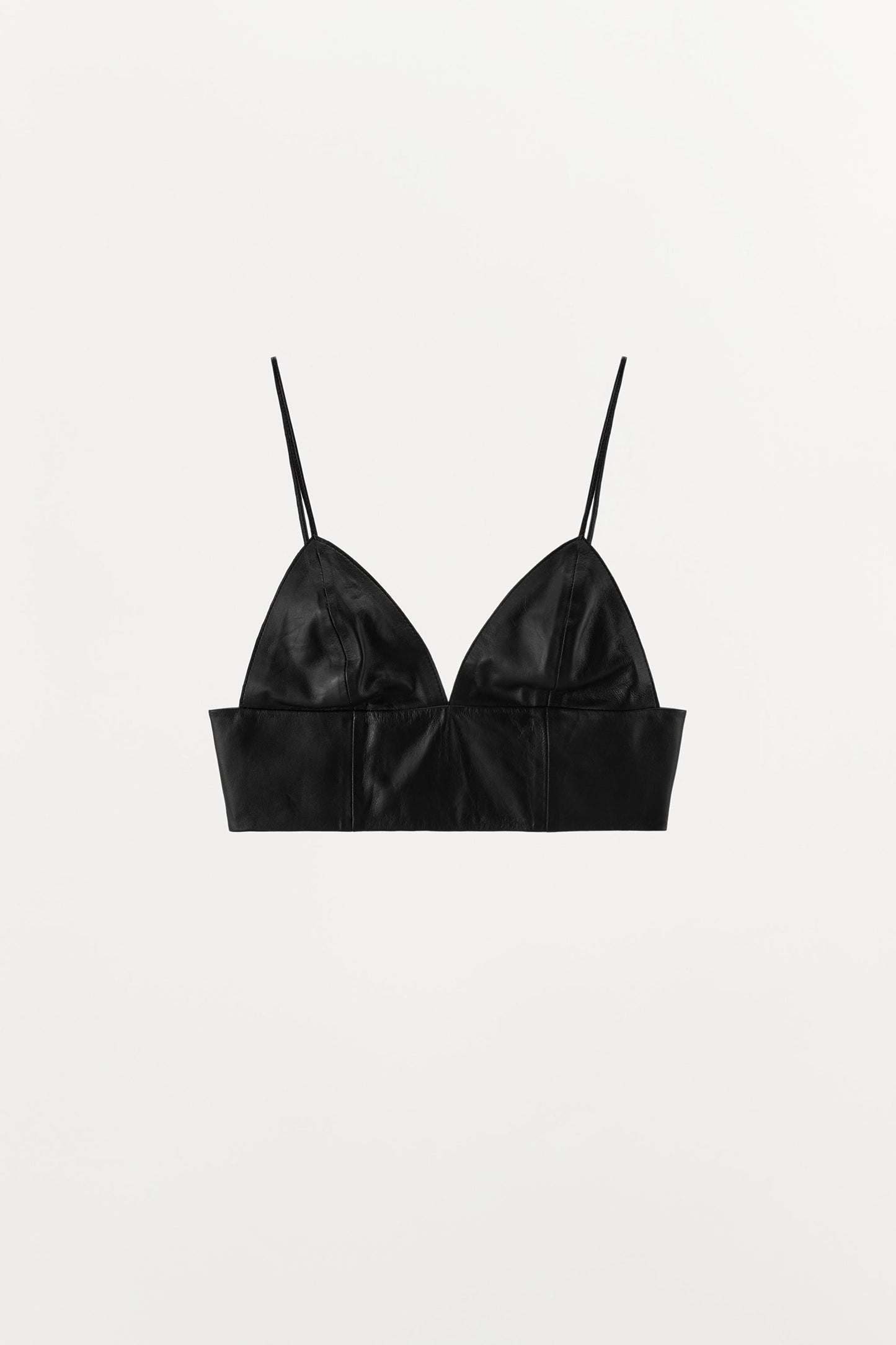 LEATHER TRIANGLE TOP