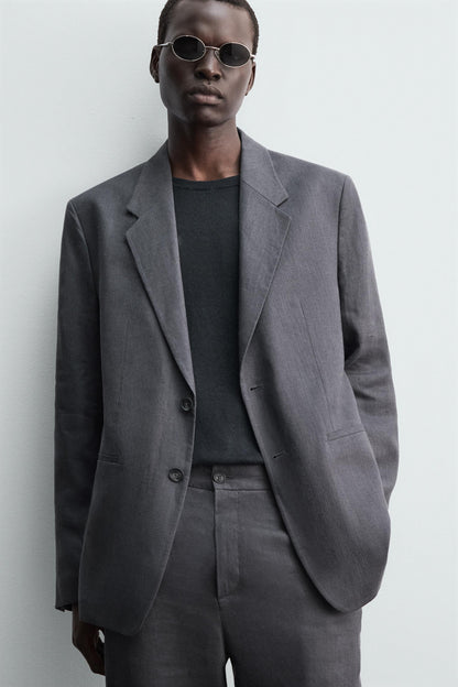 100% LINEN SUIT BLAZER