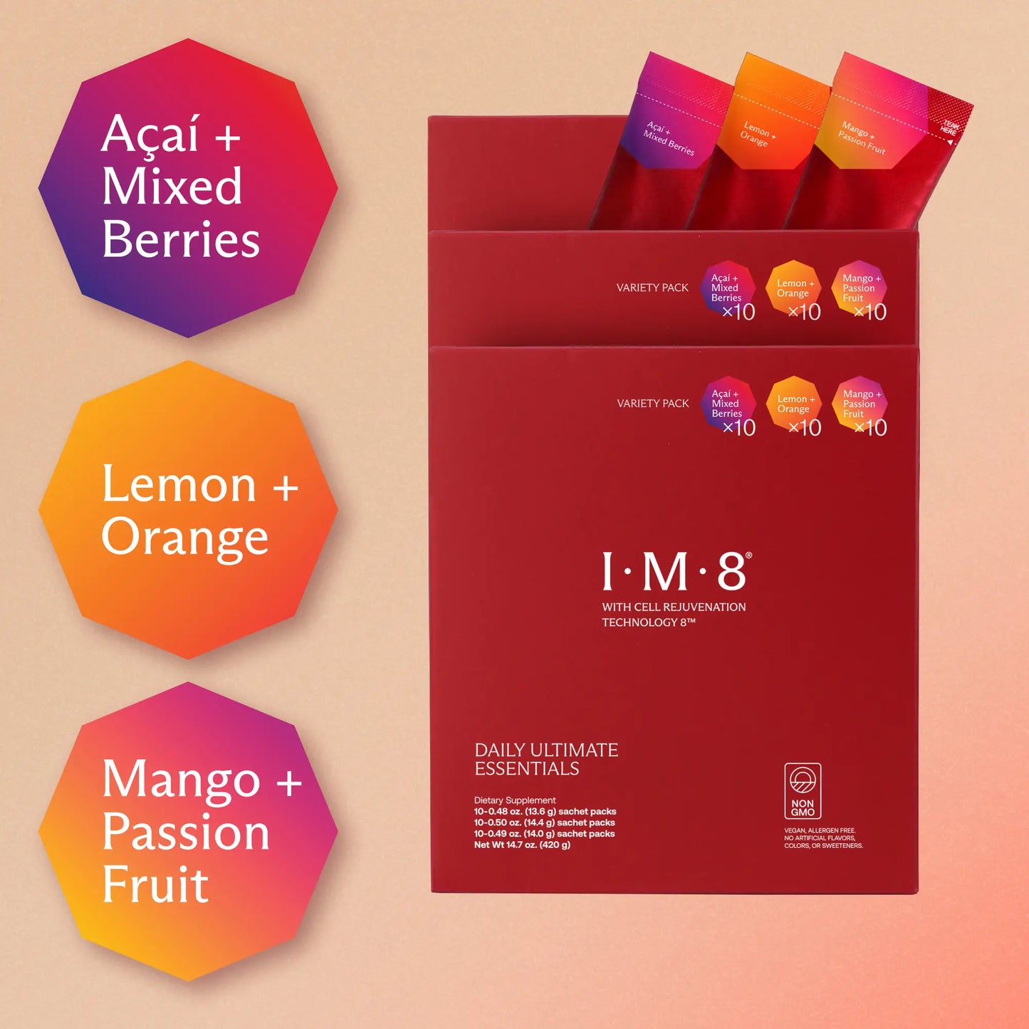 Daily Ultimate Essentials Pro: All-in-One Supplement Variety Pack - David Beckham's Super Supplement