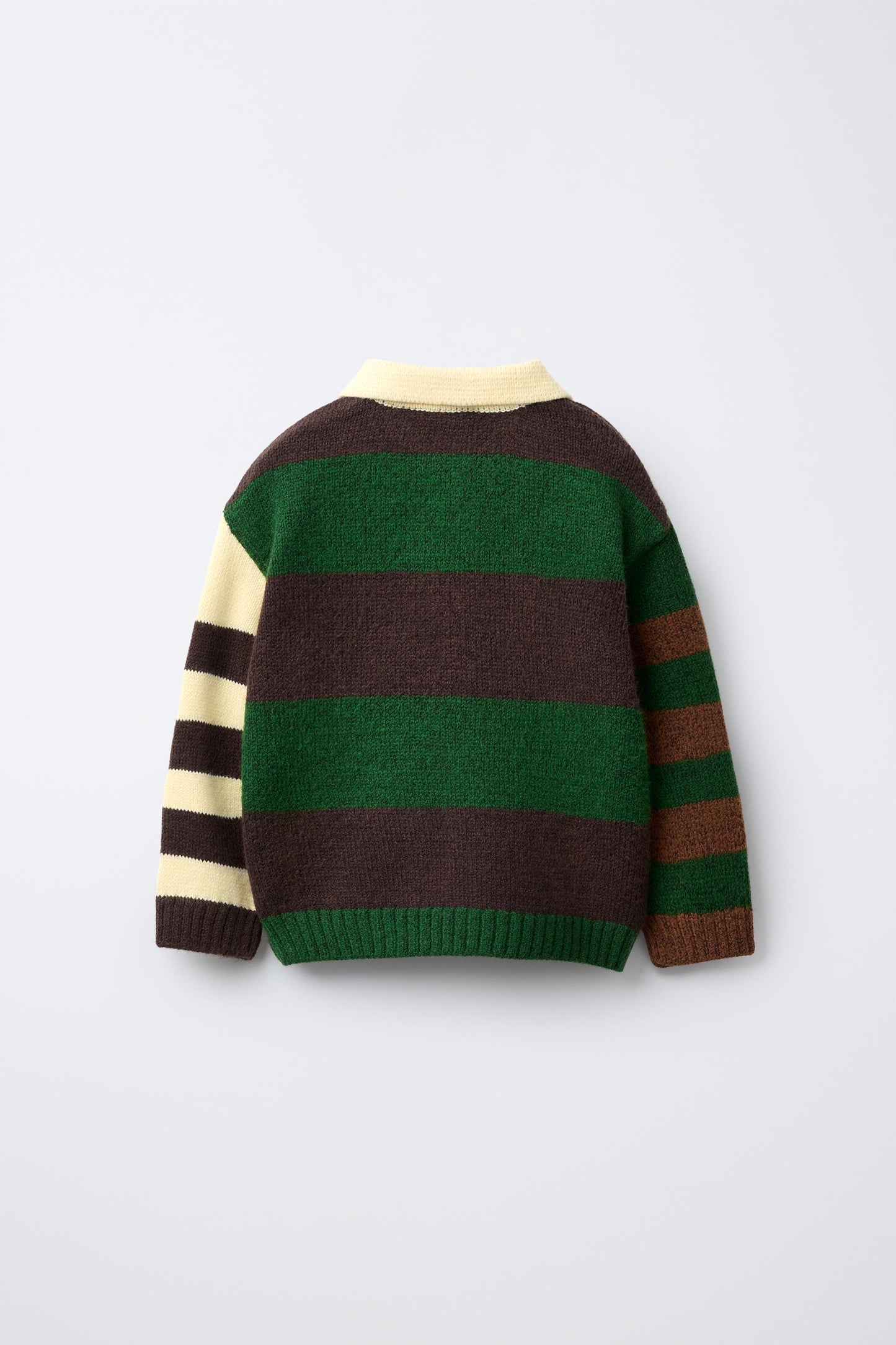 STRIPED KNIT POLO SHIRT
