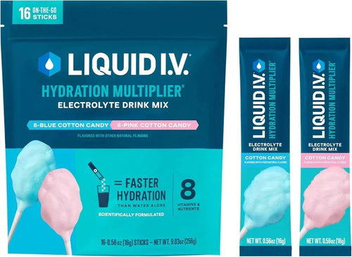 Liquid I.V. Hydration Multiplier - Electrolyte Powder Drink Mix, Cotton Candy