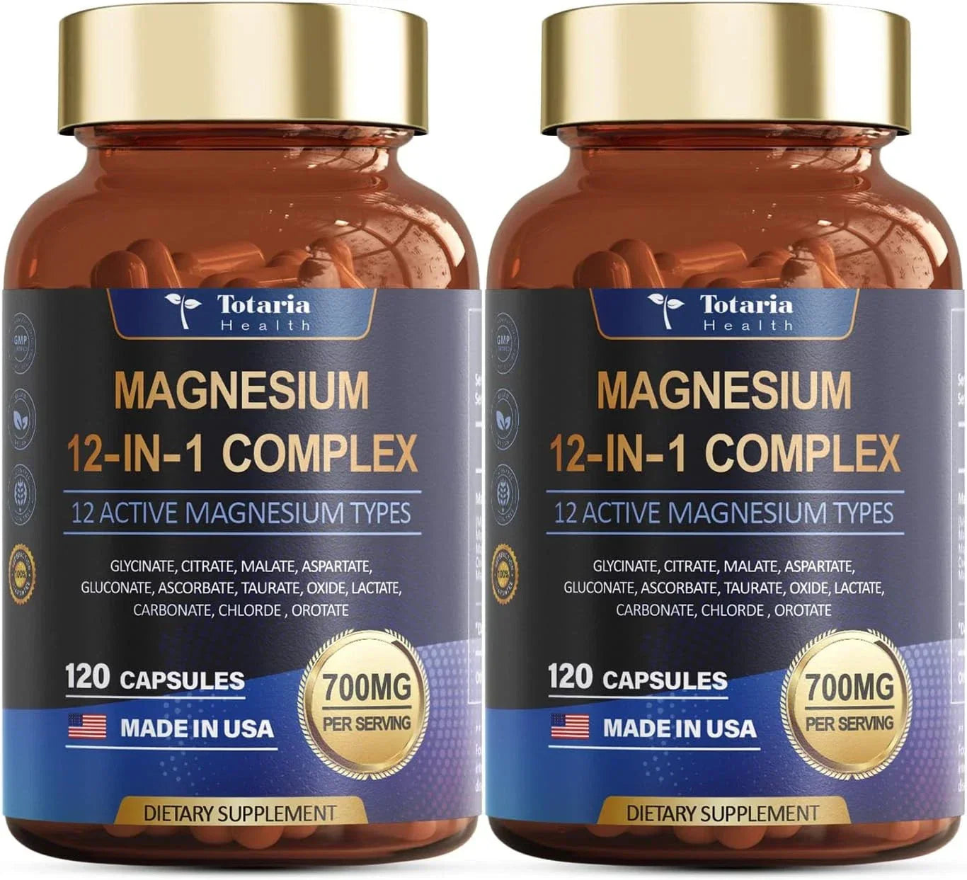 Magnesium 12 in 1 Complex 700mg - Glycinate Citrate Malate Taurate.4