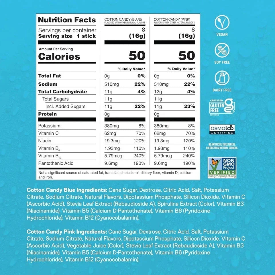 Liquid I.V. Hydration Multiplier - Electrolyte Powder Drink Mix, Cotton Candy
